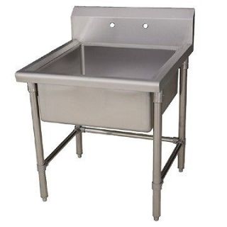 Whitehaus WHLS2020 25 Stainless Steel Laundry   Utility Sink W 