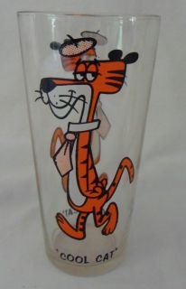 1973 Warner Bros. COOL CAT Drinking Glass 6 1/4 Tall PEPSI 