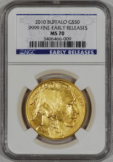 2010 American Gold Buffalo (1 oz) $50   NGC MS70   Early Releases