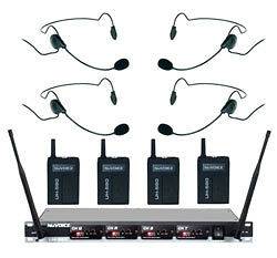 VocoPro NuVoice UH580 UHF 4 Channel Wireless Headset Microphone System