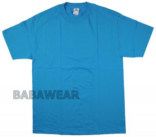AAA Turquoise Plain T Shirt Cotton Alstyle Apparel Activewear BABA