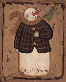   Snowmen Snow Christmas Artwork Print Framed Wall Décor Holiday
