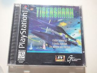 Tiger Shark (Sony PlayStation 1, 1997) Complete Black Label Scratch 
