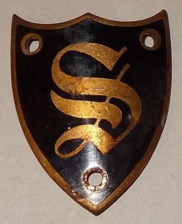Letter S Vintage Monogram Junior Radiator Cap Badge Emblem Initial 