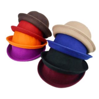   Retro Style Wool New Women Cute Trendy Bowler Derby Hat Cloche LK01Z