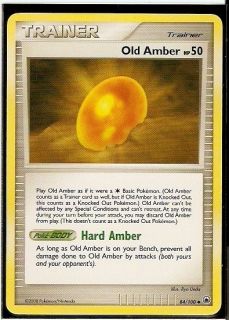 Pokemon Majestic Dawn: 4 x OLD AMBER Cards # 84