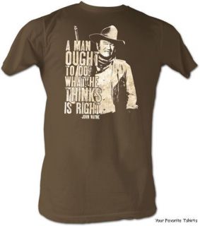 Licensed John Wayne Cowboy A man Ought To Do What He Thinks Is Right 