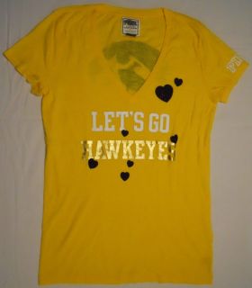PINK Victorias Secret University of Iowa Hawkeyes T Shirt Large
