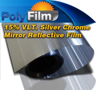 Window Film 15% Silver Mirror Reflective 76cm x 30m Roll Glass Home 
