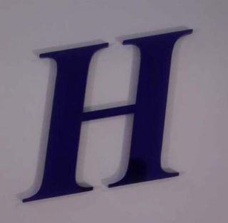 blue H Acrylic Mirror Monogram Letter Cake Topper