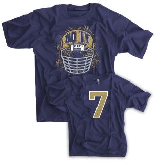   It Face Mask #7 Shirt Jersey Notre Dame Gold Helmet Justin Tuck Mask