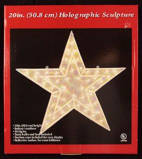 Newly listed 20 Holographic Lighted Outdoor or Indoor Christmas Star 