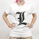 Death Note Letter L (White) Juniors T Shirt