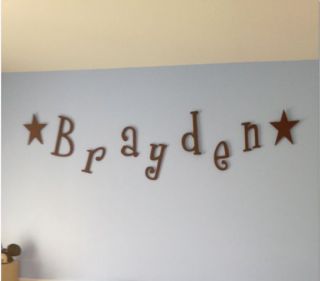 LARGE 10 CUSTOM PAINTED PERSONALIZED WOODEN WALL LETTERS BABY NURSERY 