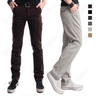   Style Mens Slim Straight Trousers Business Leisure Pants Size 28 36