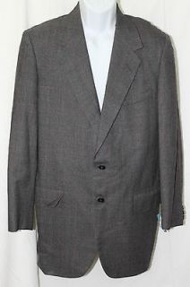  OXXFORD CLOTHES Mens 40 Wool Sport Coat BLAZER Jacket GRAY WINDOWPANE