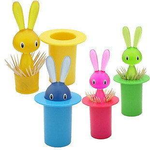 New Home Magic Bunny Rabbit Toothpick Holder Favor Gift Container 