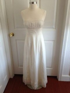 Crew Silk Chiffon Natural Waist Wedding Gown $425 Dress Sheath 