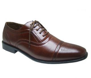 Mens Lace Up Wing Tip Oxfords Dress Shoes Leather Lined Free Shoe Horn 