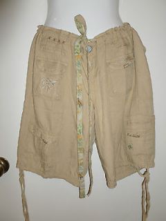   Miss Me Pants Womens Juniors Cargo Pockets Shorts Large 31 11 Tan