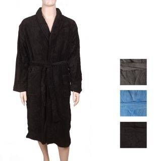   Weight soft plush terry robe, Sleepwear, Loungewear black, blue,grey