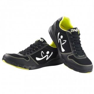 ZUMBA Fitness Z kickz dance sneakers shoes   black / lime green 