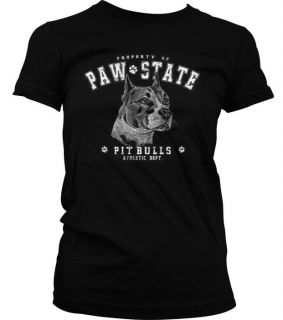 Pit Bulls Junior Girls T shirt Paw State Dog Tees