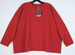 Eskandar Poppy Red Cashmere Sweater Round Neck $1,050