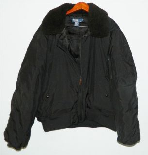   POLO Ralph Lauren down ski jacket sheepskin puffer fur collar XXL coat