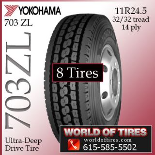 tires Yokohama 703ZL 11R24.5 semi truck tire 11r24.5 tires 24.5 24.5 