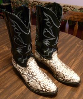 Larry Mahan Python Snake Skin Cowboy Western Boots 13 D