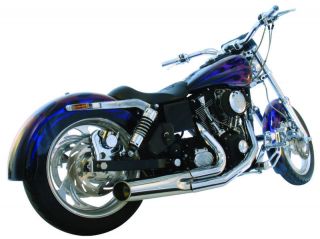 Harley Dyna Super Glide Wide Low Rider 2 into 1 Exhaust 2006 2012