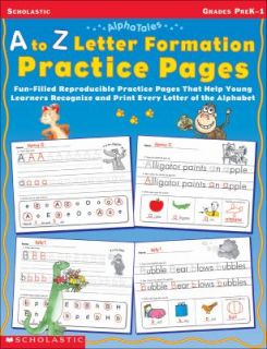 to Z Letter Formation Practice Pages Fun Filled Reproducible 