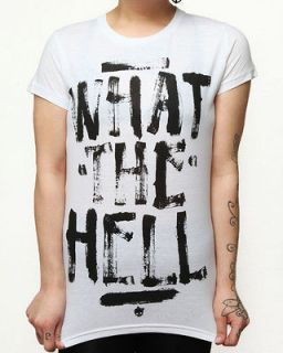 Abbey Dawn What The Hell Blk/Wht Shirt AVRIL LAVIGNE S
