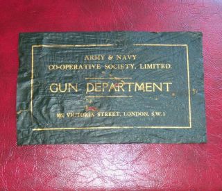 ARMY & NAVY 105, VICTORIA ST. LONDON SW1   ORIGINAL VINTAGE GUN CASE 