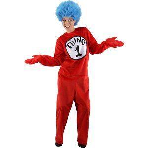 Dr. Seuss The Cat in the Hat   Thing 1 and Thing 2 Adult Costume