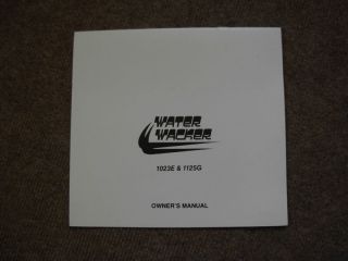 Water Wacker 1023E & 1125G Owner/Service/​Parts Manual