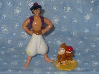 Aladdin and ABU Monkey PVC FIGURES DISNEY 4 and 1 3/4 tall Plastic 