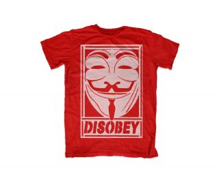 for Vendetta Anonymous t shirt disobey all sizes small medium large 