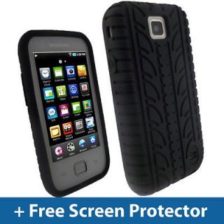 Black Tyre Skin Case for Samsung Galaxy Player 50  Silicone Cover 