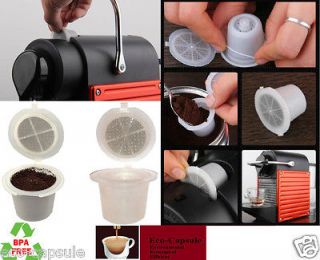 5pcs Refillable/ Reusable Nespresso Capsule set, Built In Stainless 
