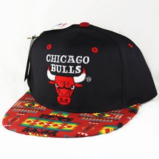 Custom Chicago Bulls Navajo Aztec Snapback Hat Vintage Logo 7 NEW