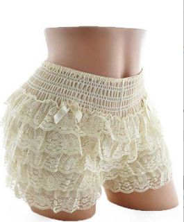 IVORY Lace Burlesque Knickers COSTUME Sissy Square Dance Pettipants 