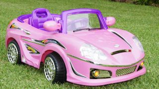 New Pretty Pink Kids Ride on Car 6v Battery Power Electric Wheels RC 