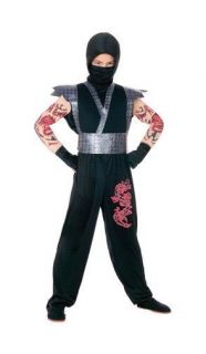 Childs Tattoo Sleeve Ninja Samurai Warrior Halloween Costume Tattoos 