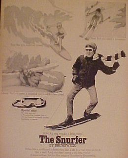 1969 Brunswick Snurfer Winter Snow Board Sled~Standard~Racing Models 