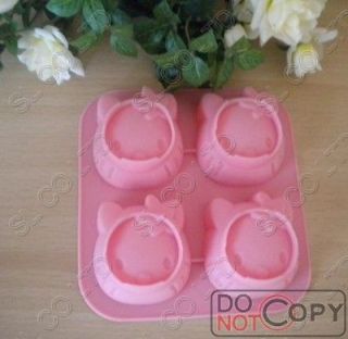Christmas Silicone 4 Shapes Hello Kitty Cake Mould Baking Cup Pan 