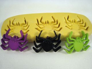   Spider 3 set Silicone Mold Gumpaste Fondant Cake Chocolate clay #249