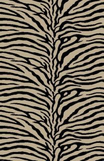 Modern Zebra Animal Skin Area Rug 5x7 Safari Carpet : Actual 5 x 7