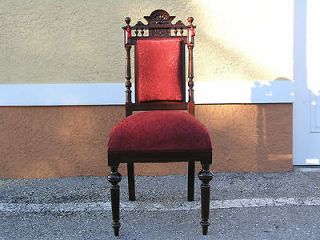 Antique Walnut Gothic Throne Chairs